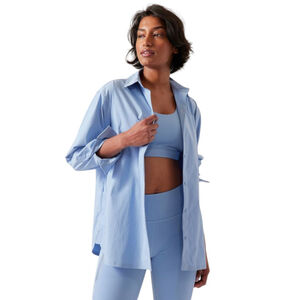 Athleta Oversized Poplin Top Women's sz M in Heron Blue